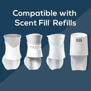 Scent Fill 100% Natural Patchouli Spa Plug in Air Freshener, Scented Oil Refills, 2 Refills + Diffuser