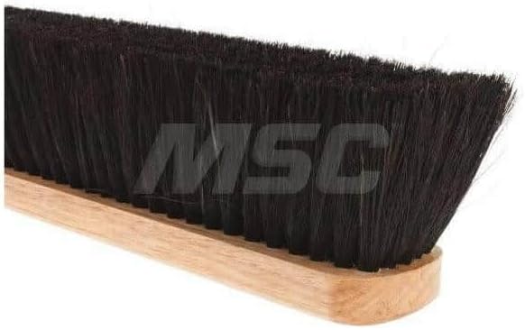 PRO SOURCE Push Broom Head with Threaded Connection: Coco/Tampico/PVC & Horsehair Blend Bristles, 24" Wide