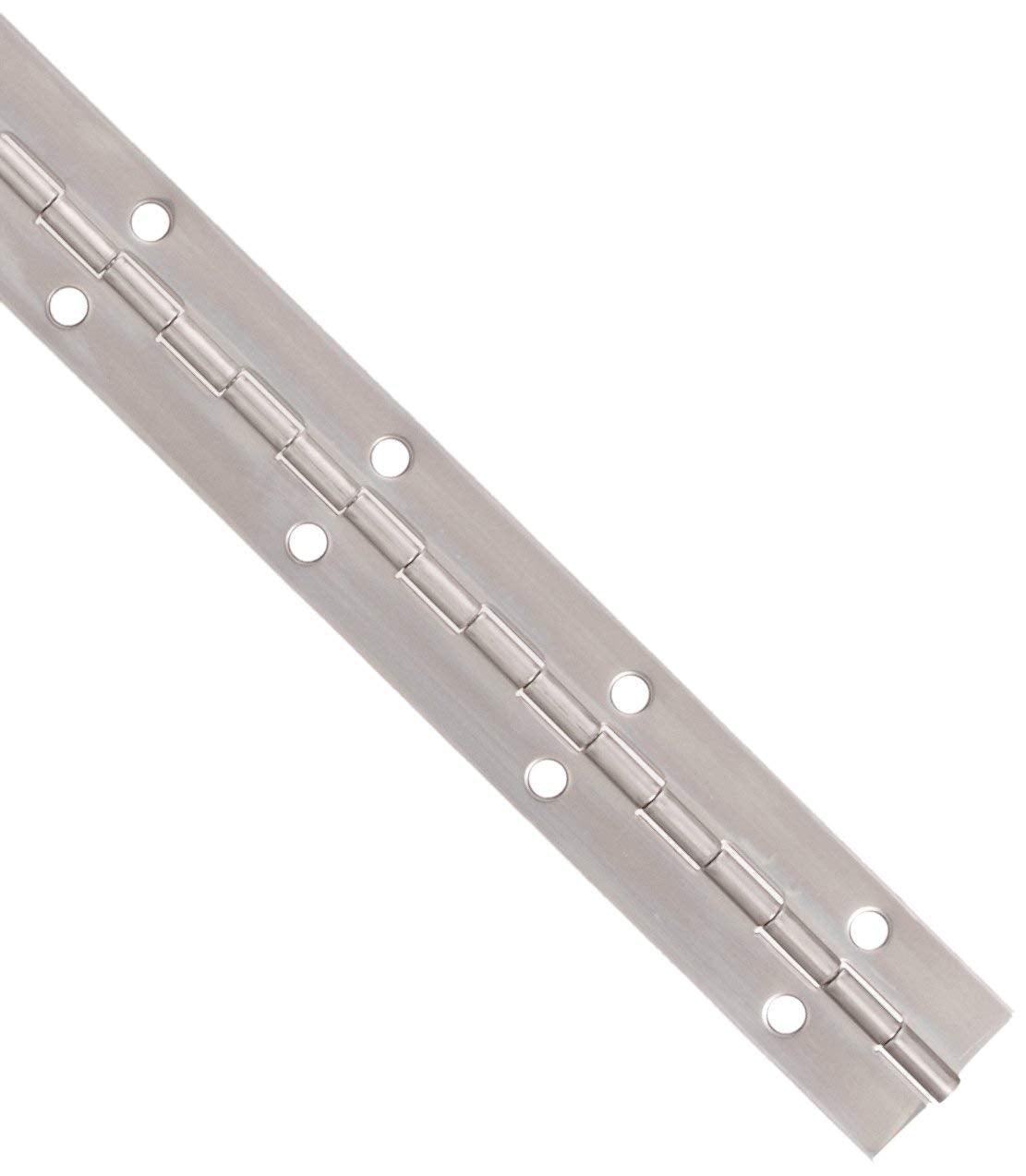Stainless Steel Continuous Hinge with Hole, Bright Annealed Finish (5 Feet, 1-1/2 Inches)