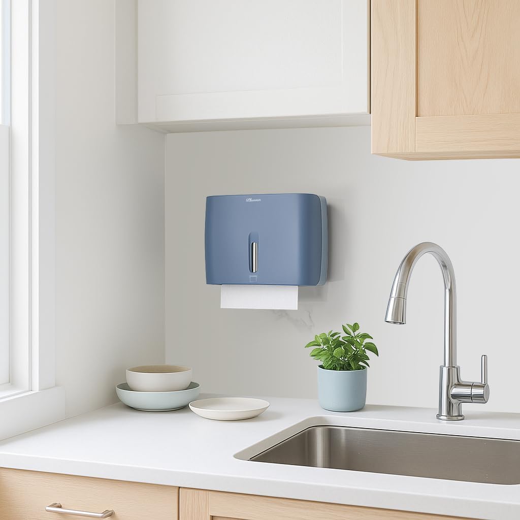 Hand Towel Dispenser for Bathroom Pack of 3 Compact Size Suitable Paper Towels Nail Free Install Or Nail Mount Installation