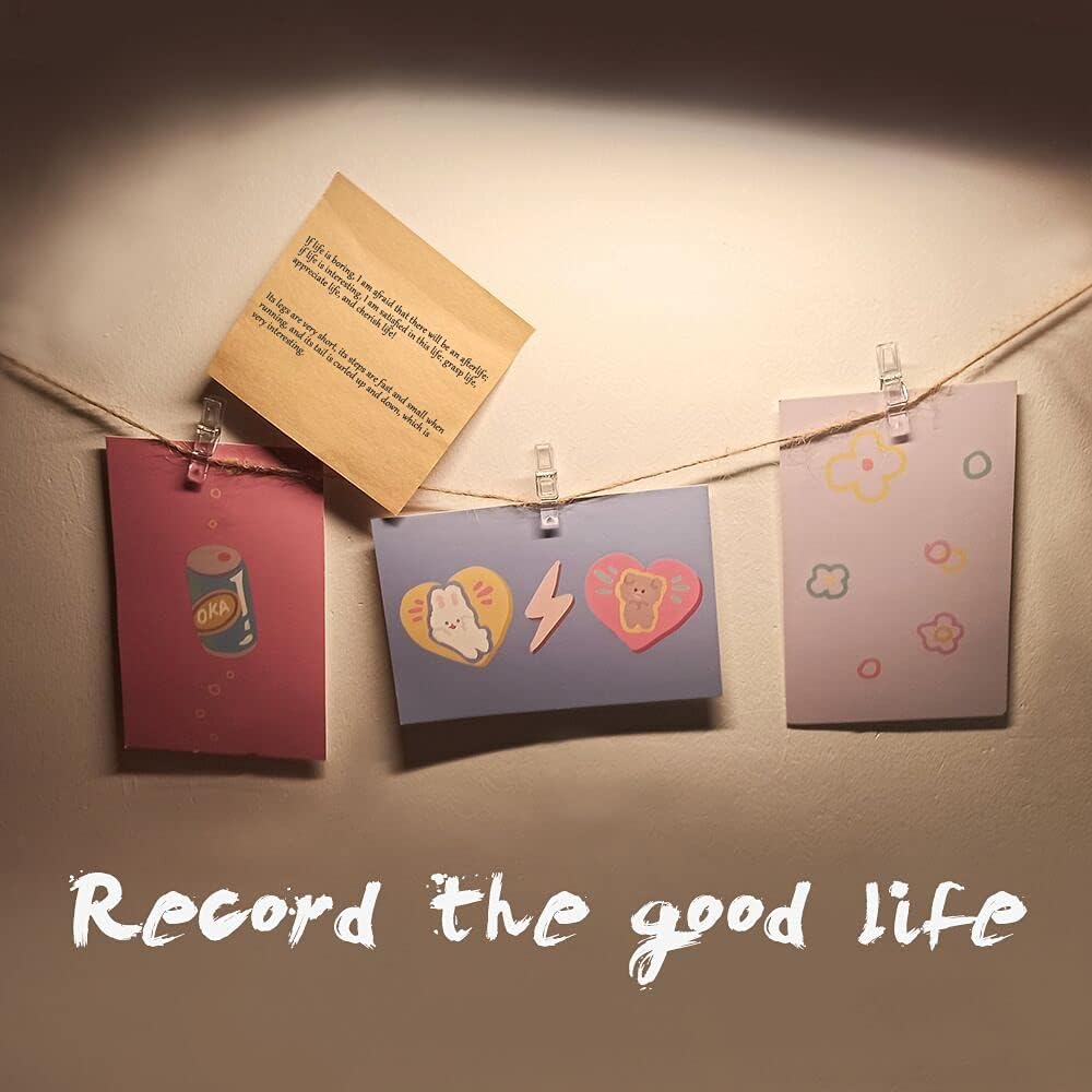 128 Pieces Mini Transparent Plastic Clear Clips, Binder, Photo Clips, Clothespins Clip