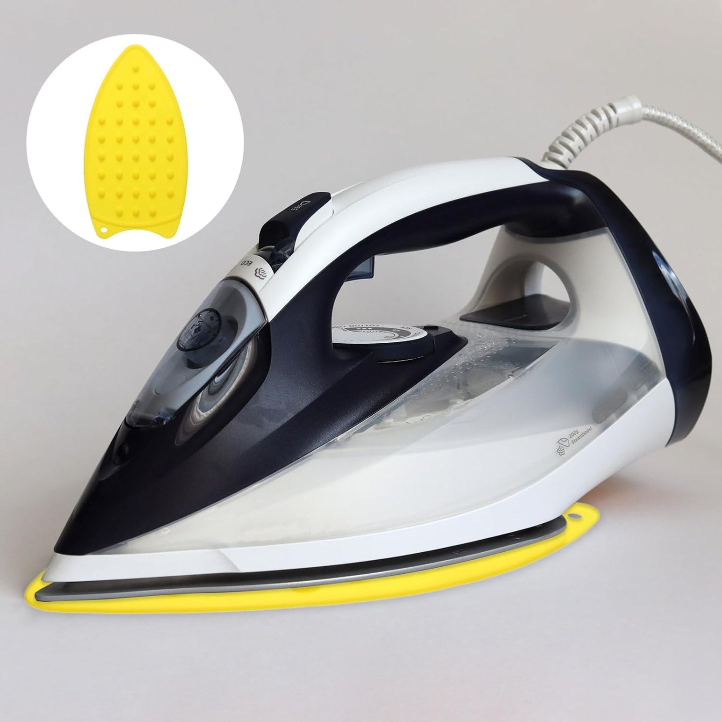 HARFINGTON Silicone Iron Rest Pad, Multipurpose Iron Hot Resistant Mat Iron Rest Plate for Ironing Board Hot Heat Resistant Steam Compact Mat, Yellow