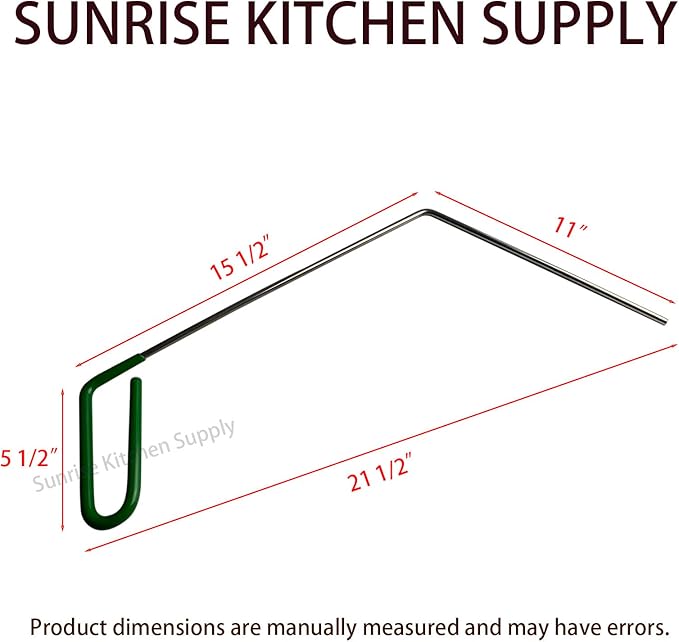 SUNRISE Fryer Brush with Long Handle (Stainless Steel, L, Double Brush, and Rubber Handle Cleaning Rod)