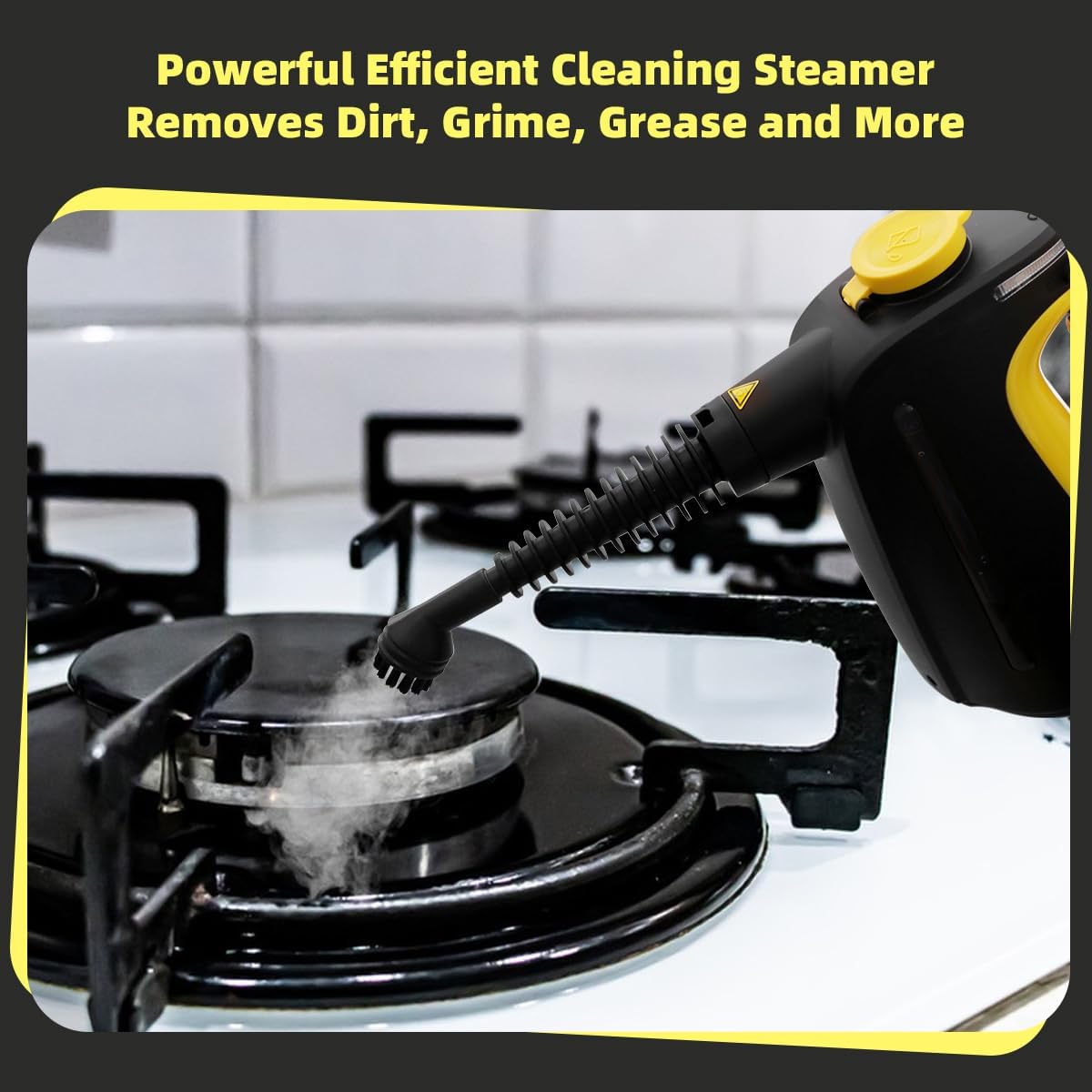 Handheld Steam Cleaner with 9 pcs Accessories Multi Surface Steam Cleaner for Home 530ml Natural Multi Purpose Steamer for Cleaning Grime, Grease,Floor, Upholstery, Grout and Car