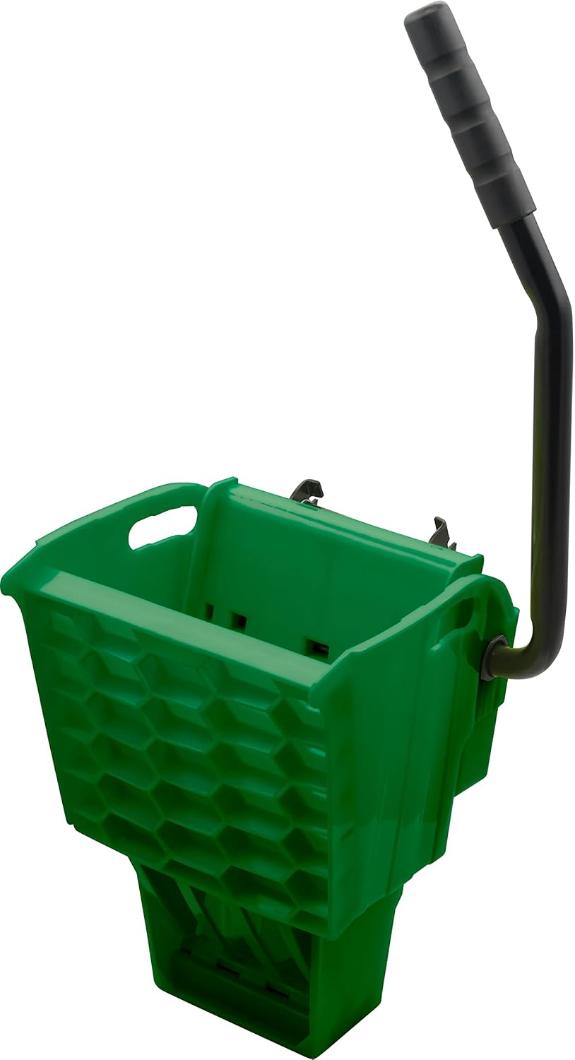Carlisle FoodService Products Omnifit Mop Bucket with Side Press Wringer for Floor Cleaning, Kitchens, Restaurants, Office, And Janitorial Use, Polypropylene (Pp), 35 Quarts, Green