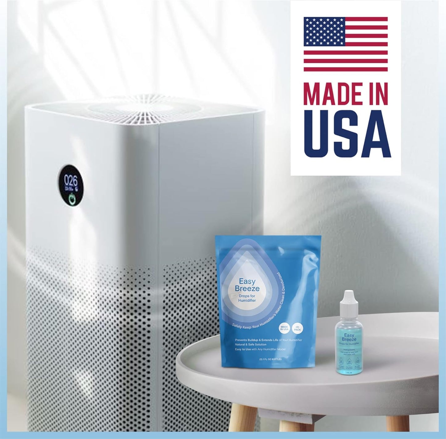 Humidifier Cleaner Drops for All Makes & Models - Made in USA Humidifier Treatment for Peak Performance - Water Humidifier Drops for Cleaning - Humidifier Solution Humidifier Water Treatment