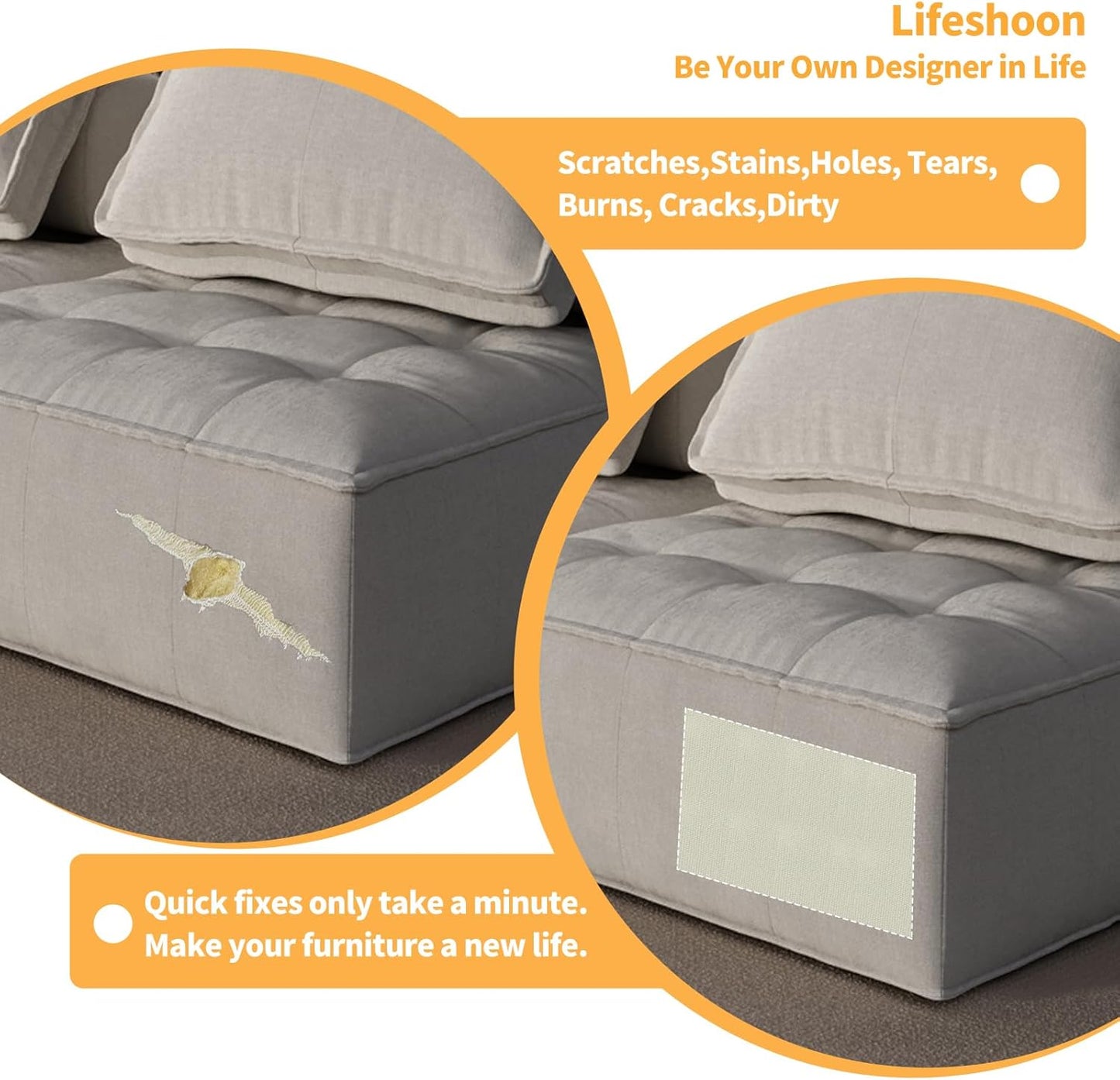 Fabric Repair Patches, 35X79 Inch Canvas Self-Adhesive Fabric Patches Tape Durable, DIY Large Canvas Repair for Sofa, Couches, Furniture, Chair, Clothing (35X79 Inch, Dark Blue)