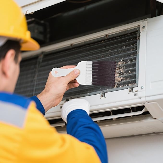 2pcs Air Conditioner Fin Comb Cleaner kit AC Coil Cleaning Brush Condenser Fin Straightener AC Evaporator Comb Radiator Repair Clean Tool(2)