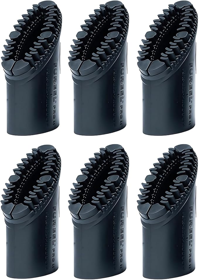 PRO 2.0-6 x Refill | Universal Vacuum Attachment for Dog & Cat Hair | Replaceable Soft Rubber Head | Washable & Reusable