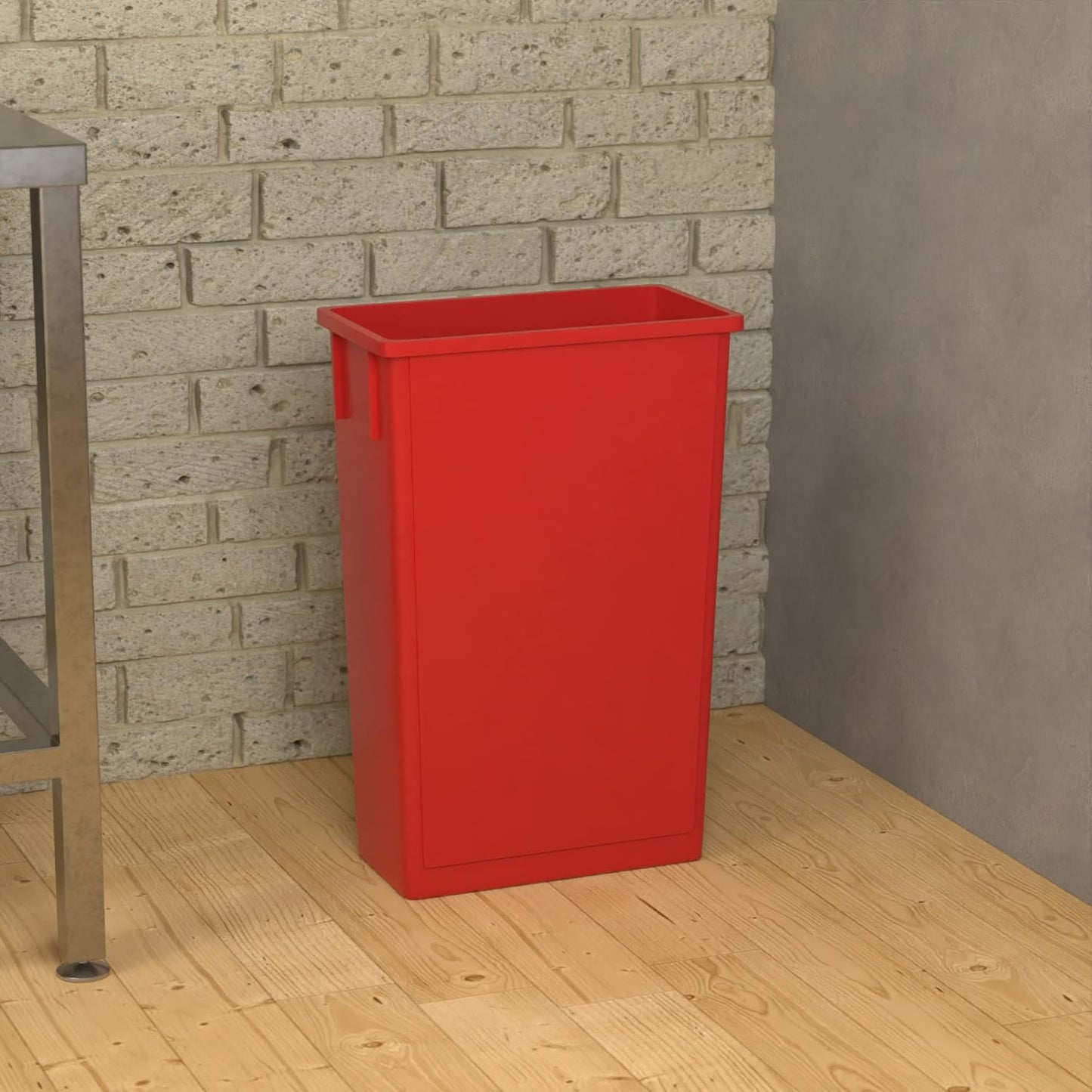 23 Gallon Red Slim Jim Trash Can