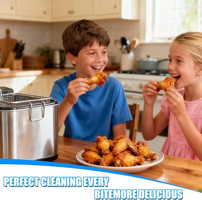 Fryer Cleaning Tools Set,Deep Fryer with Basket Cleaner Brush,Fryer Accessories(9 Pcs)