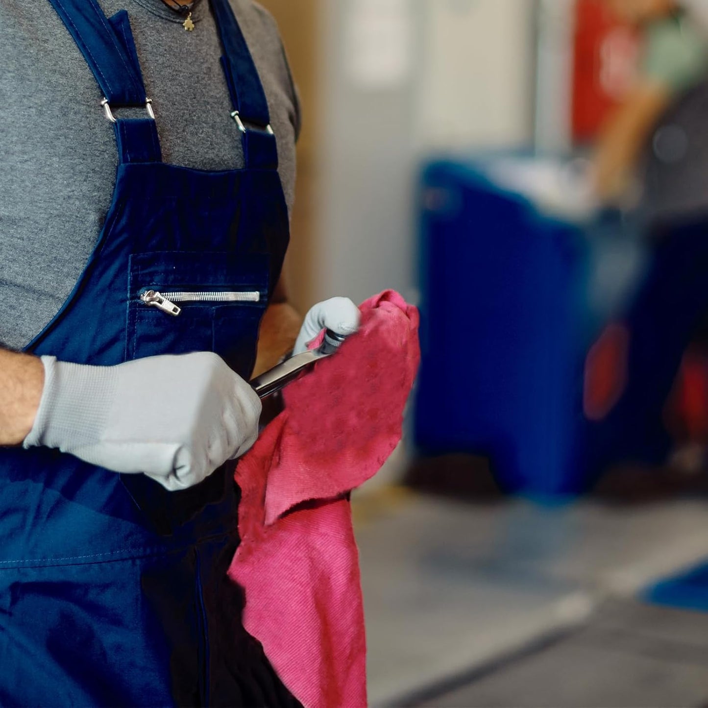 Premium Color Knit Cleaning Rags (2 lb. Bag - Pack of 12) – Shop Rags Bulk for Workshops, Mechanics, Painters, and Home Use, Multipurpose Cotton T-Shirt Rags