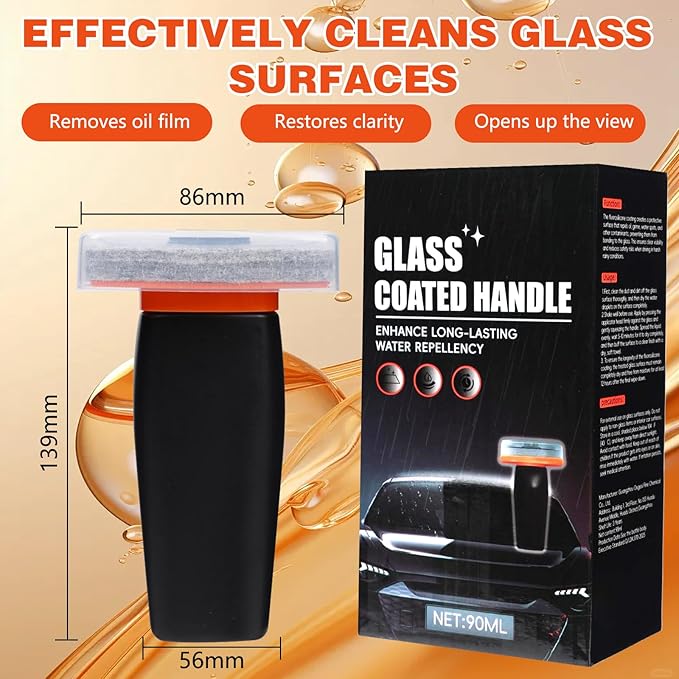 Oil Film BrushHandheld Glass Oil-Film Remover, New Upgrade Powerful Roll-On Glass Compound Emulsion Guard Cleaner Glass Cleaning Board, Automotive Oil Film Cleaning Brush Car Windshield Windows