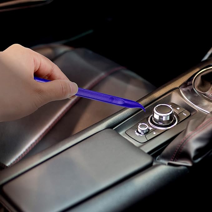 9 Pieces Plastic Scraper Tool Scratch Free Crevice Cleaning Sticker Remover Tool Multipurpose Non Scratch Scrapers for Tight Spaces, Kitchen, Crevices, Auto Detailing, Paint