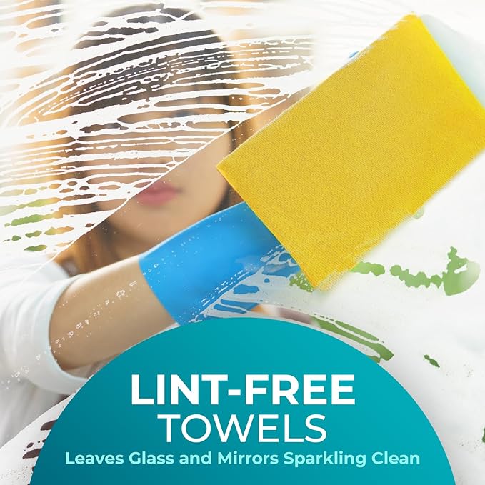 HELOMOR 100 Pack Microfiber Cleaning Cloth Roll - Tear Away Reusable Paper Towels Washable, 11.8" Ultra Absorbent Cleaning Supplies for Housekeeping, Rags Microfiber Towel, Lint Free Cloth Value Pack