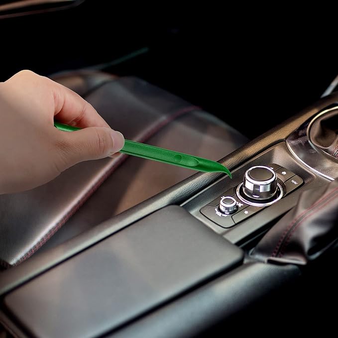 9 Pieces Plastic Scraper Tool Scratch Free Crevice Cleaning Sticker Remover Tool Multipurpose Non Scratch Scrapers for Tight Spaces, Kitchen, Crevices, Auto Detailing, Paint