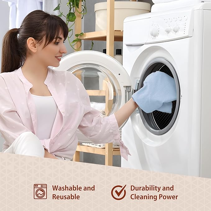 H4N Microfiber Cleaning Cloth Roll, 85 Pack Micro Fiber Wash Cloths for Car, Tear Away Towels, Ultra Absorbent Dish Rags, Non-Abrasive, Reusable and Washable Household Supplies, 11.81" x 11.81", Blue