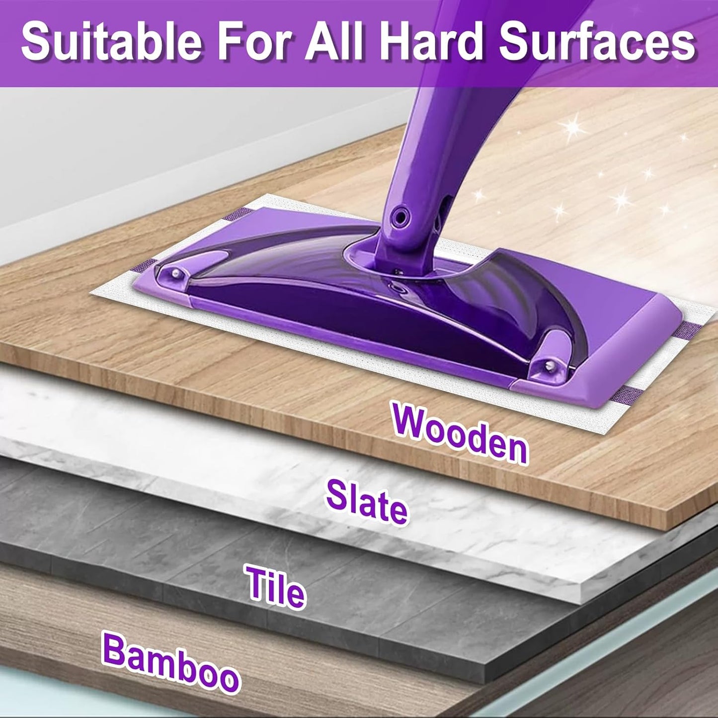 20 Count Disposable Wet Pads Refill for Wet Jet Spray Mop, Wet Jet Pads Refills for Multi Surface, Disposable Wet Jet Hardwood Floor for Wet Pads Refill, Thickness & Absorbent