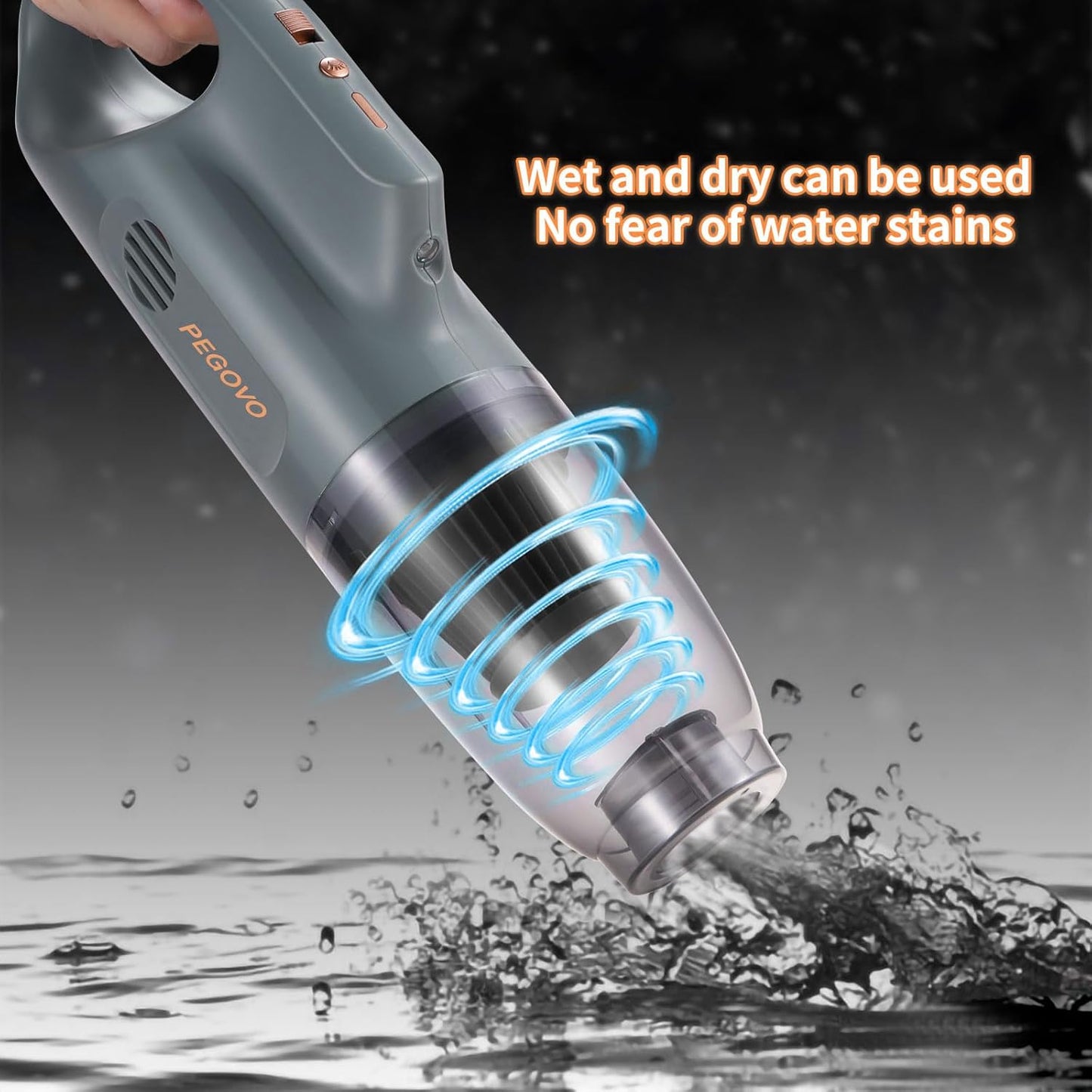 Handheld Vacuum Cordless Car Vacuum Portable, Cordless Handheld Vacuum Cleaner with Fast Charging Long Runtime,10KPA High Power Hand Vacuum for Home, Pet Hair(Washable Filter