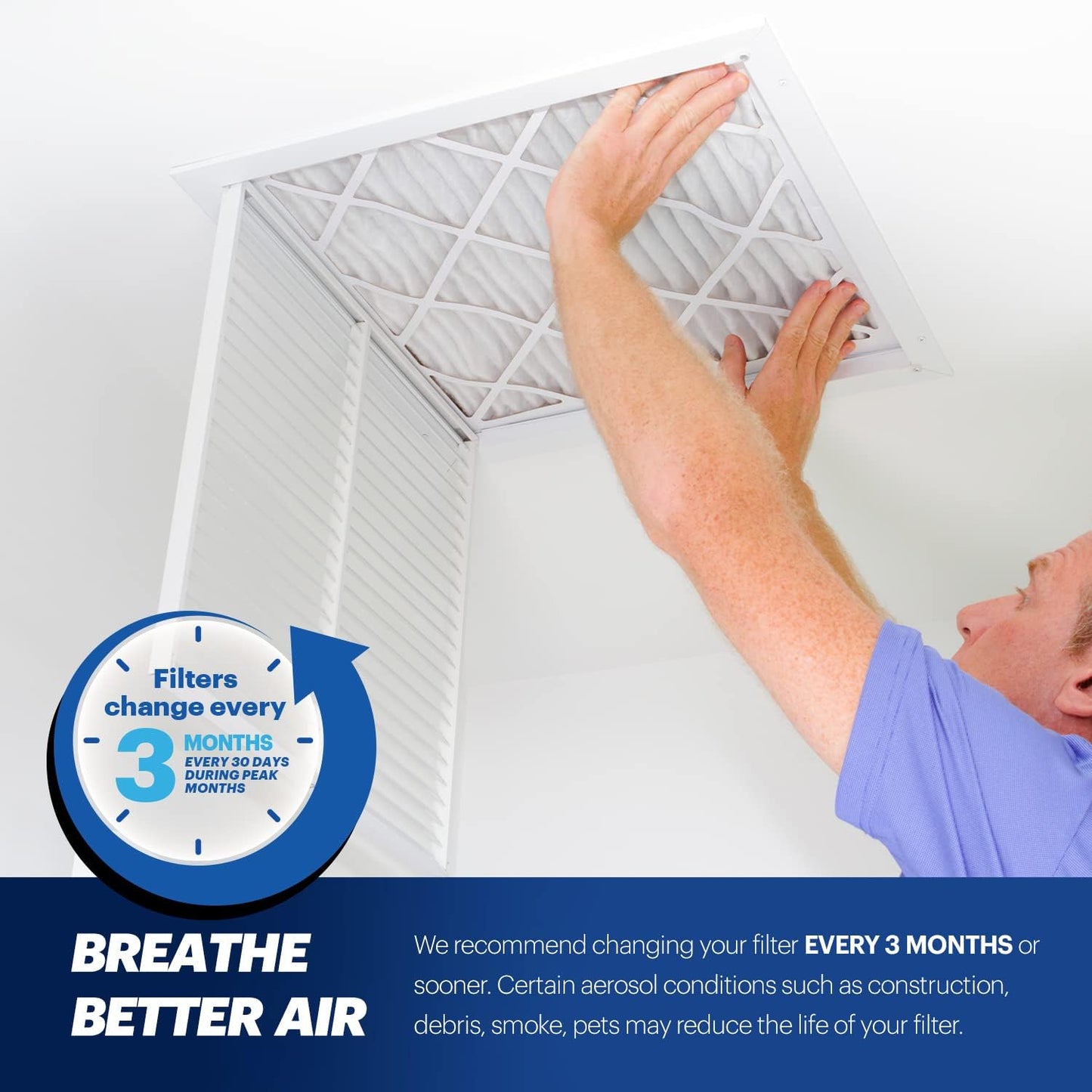 BNX TruFilter 18x24x1 Air Filter MERV 13 (4-Pack) - MADE IN USA - Electrostatic Pleated Air Conditioner HVAC AC Furnace Filters for Allergies, Pollen, Mold, Bacteria, Smoke, Allergen, MPR 1900 FPR 10