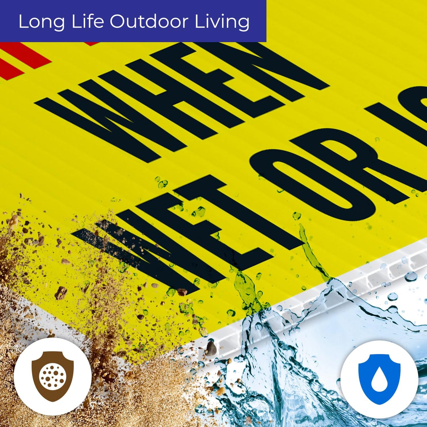 Caution Slippery When Wet or ICY Sign, (SI-84404) Double Sided 12x18 Inches, Corrugated Plastic with Metal H Stake, Made in USA by Sigo Signs