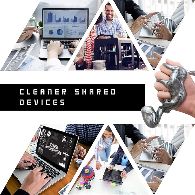 MAGIC SPRUCE Cleaning Gel for Car Interior, Universal Car Cleaning Kit With Mint Scented Luxury Silver Cleaning Gel Putty Reusable, Non-Water Keyboard Cleaner for Laptop Dust Cleaning in Containers