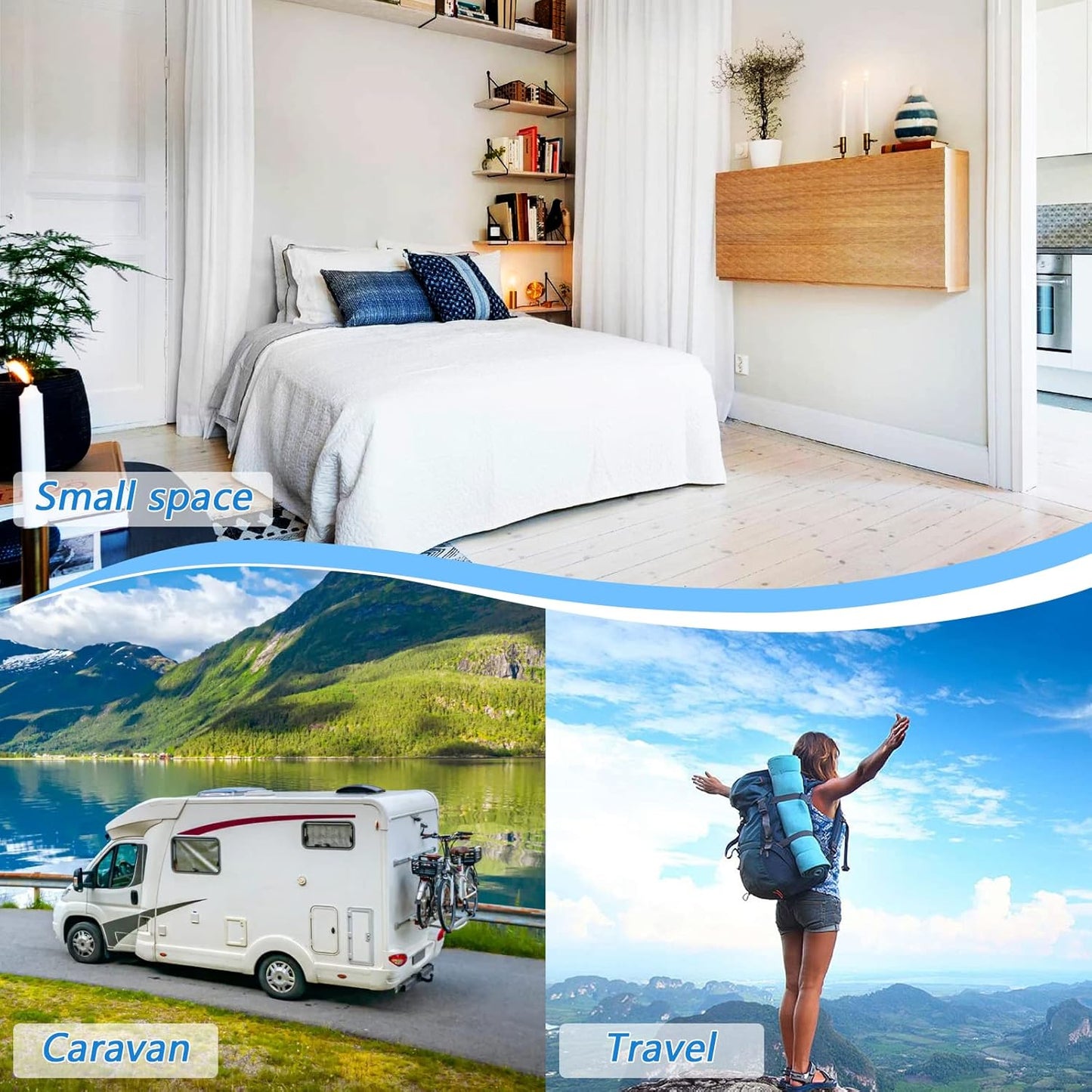 Ironing Mat Portable Ironing Pad Ironing Blanket for Table Top Heat Resistance Double-Side Using Travel Large 47.2 x 27.6 Inch Foldable Lightweight Colorful Butterfly