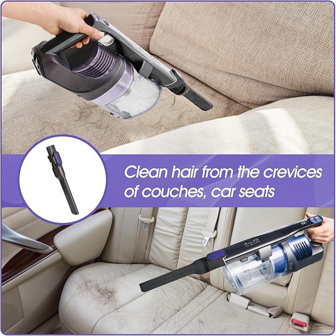 IX141 Vacuum Crevice Tool Brush Replacement Parts Compatible with Shark Pet Cordless Stick IX141 IZ462H IZ483H IZ363HT IZ361H IZ163H IZ362H Removable Two-in-one for D-Shaped Tool Brush Attachments
