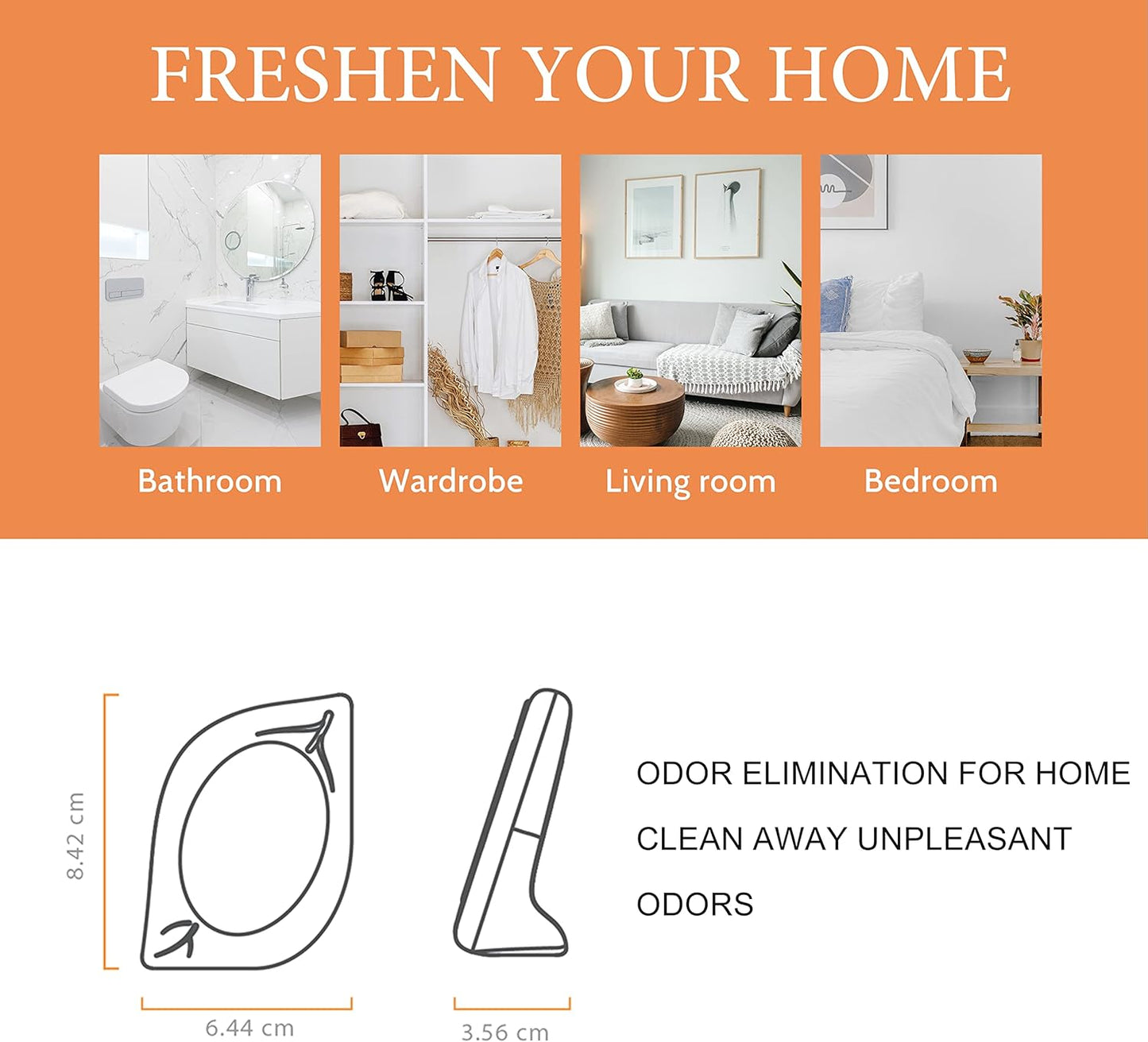 Air Freshener for Home, 4 Pack, Hawaiian, Odor Eliminator for Small Area Closets Bathroom Pets Strong Odor, Up to 120 Days