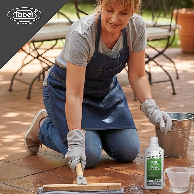 FABER MarGelPlus Water-Based Stain Remover 500mL for Rust Marks on Acid-Sensitive Surfaces Like Marble, Limestone, Travertine