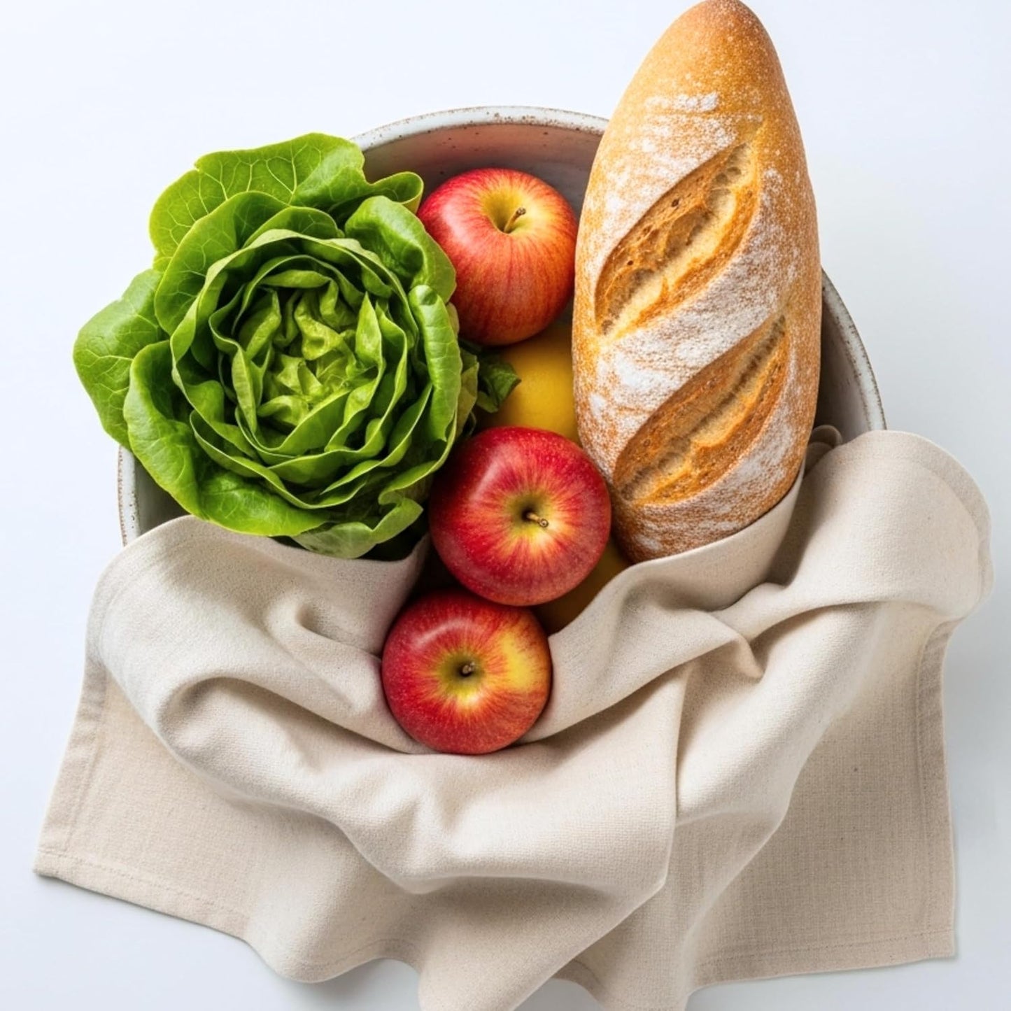 WHITEWRAP Flour Sack Towels| Tea Towel for Crafts| Kitchen Dish Cotton Blank Towel for Embroidery| Baking Bread Proofing Linen Cover| Thick Absorbent Quick Dry| 12Pack 28"x28" Natural