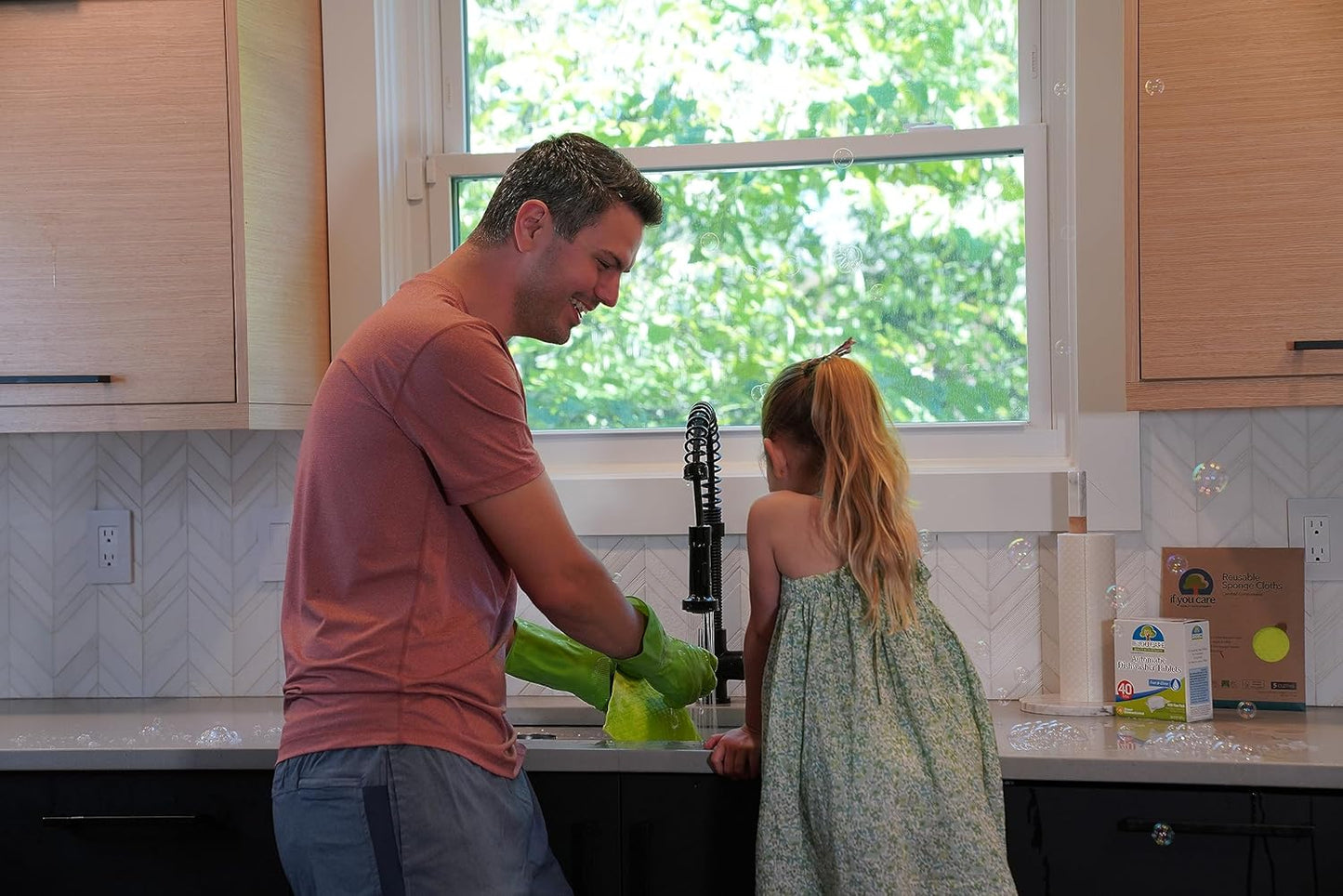 If You Care Sponge Cloths – 5 Count – 100% Natural Cleaning Rags for Kitchen, Bathroom, Home Countertop Surfaces – Absorbent, Reusable, Machine Washable, Compostable