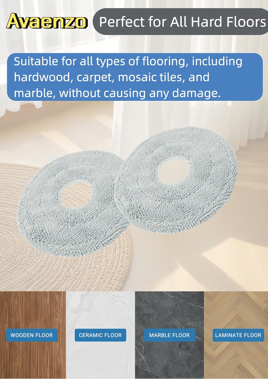 Replacement Mop Pads Compatible with iRobot Roomba Plus 405 505 Combo Robot VacuumRobot Vacuum 6 Mop Cloth