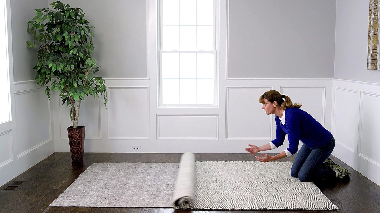 RUGPADUSA - Dual Surface - 6'x8' - 1/8" Thick - Felt + Rubber - Non-Slip Backing Rug Pad - Adds Low-Profile Comfort and Protection