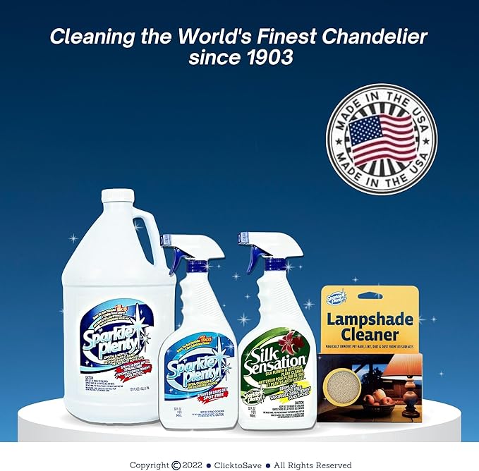 Sparkle Plenty Silk Sensation Artificial Flower & Plant Leaf Cleaner - Fake Flower Dusting Spray - Silk Plant Cleaner Spray No Wipe - Drip Dry Cleaning Supplies for Artificial Tree (32 oz, 3 Pack)