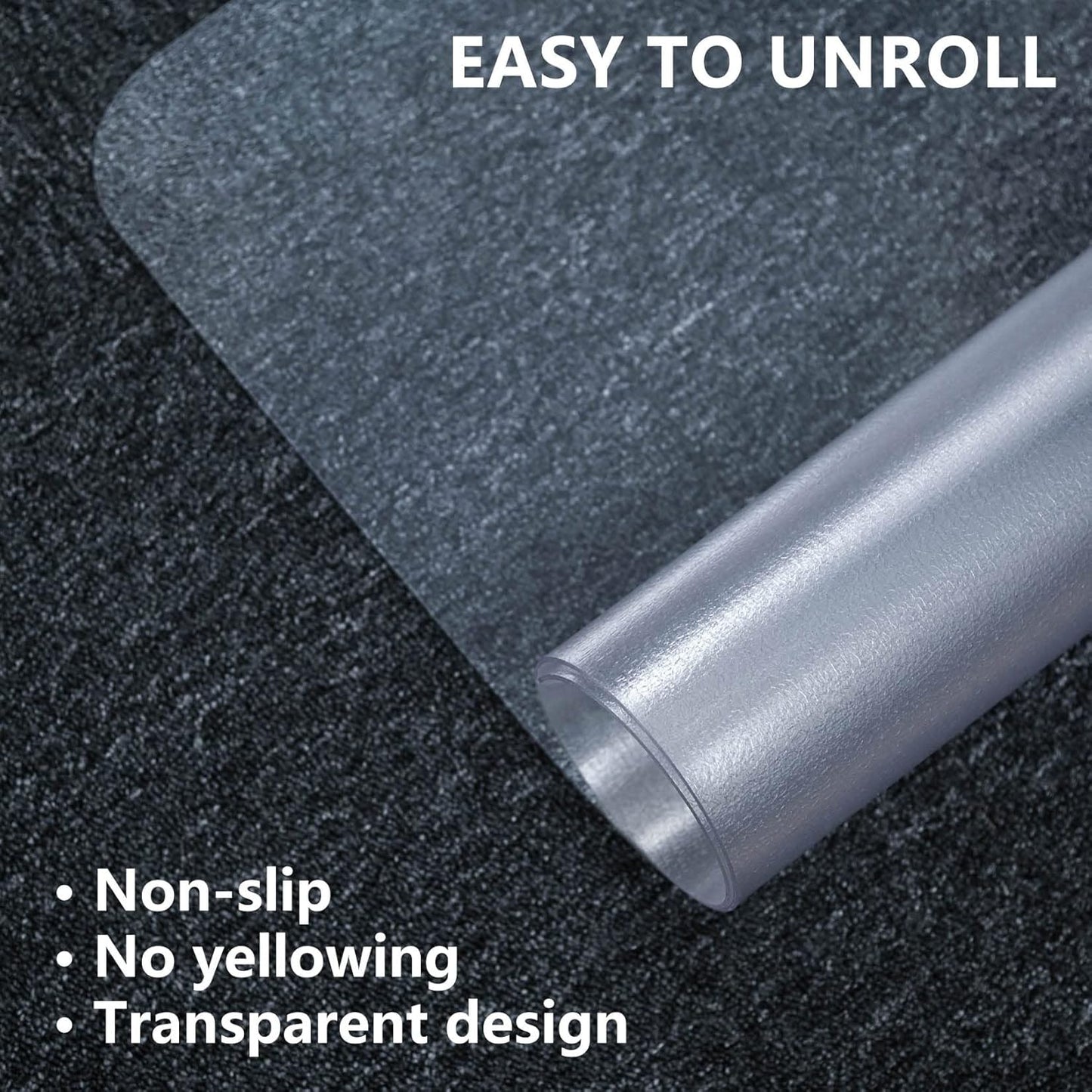 FuturHydro Office Chair Mat for Hardwood Floor, 36" x 48" Clear Computer Chair Mats, Plastic Rolling Chair Mat for Office, Home and Gaming Floors (Rectangle)