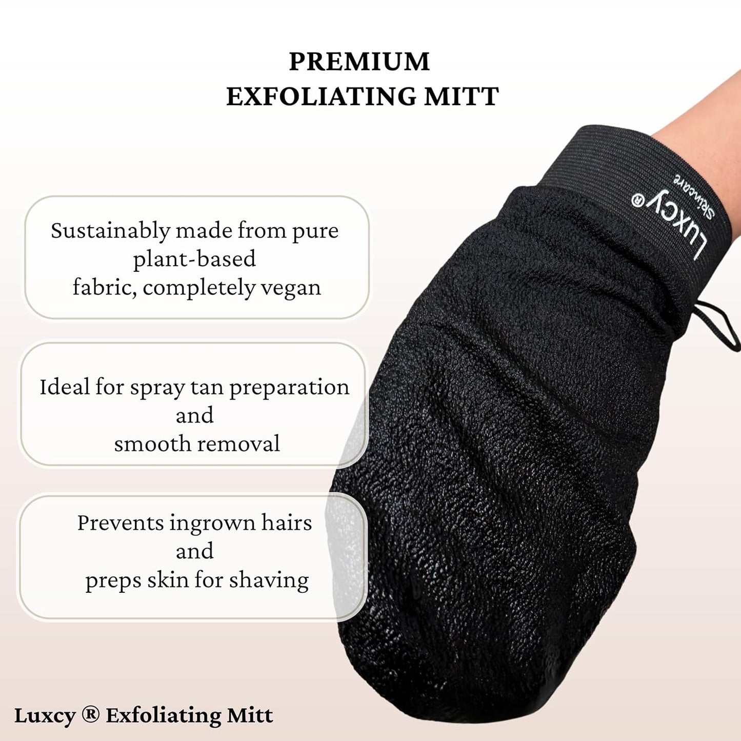 Premium Korean Exfoliating Mitt & Body Scrubber Glove, Viscose Fiber Dead Skin Remover for Smooth, Radiant Skin, Shower Skincare, Keratosis Pilaris Treatment & Self-Tan Prep (1 Pack)