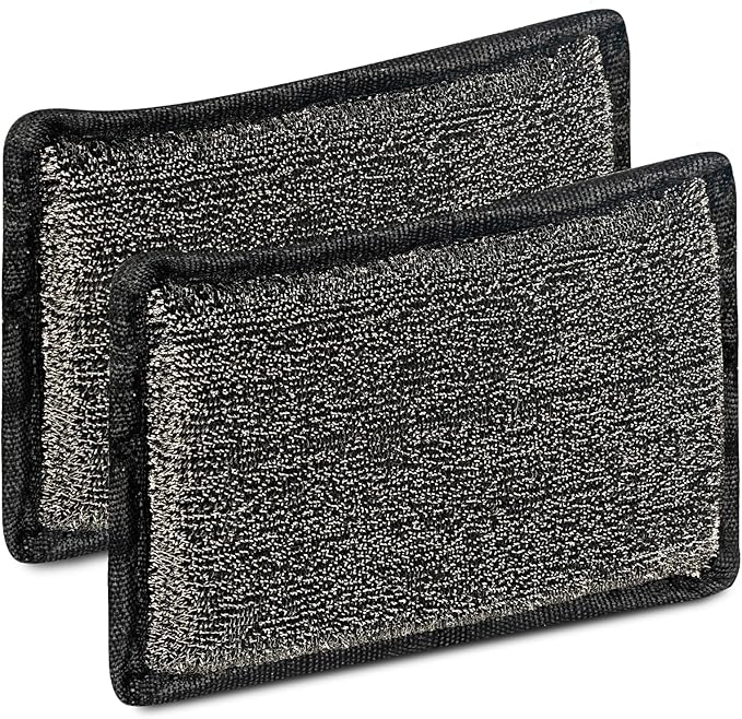 BBQ Replaceable Scraper Cleaning Head, Durable for Cast Iron or Stainless-Steel Grates, Barbecue Cleaner (2-Piece Set)