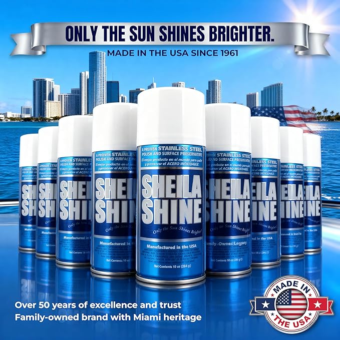 2 x 10oz Sheila Shine Stainless Steel Cleaner and Polish w/ Microfiber Cloth - Cleans, Polishes & Protects Kitchen Appliances, Refrigerators, Sinks, Ovens & Grills - Stainless Cleaner for Appliances