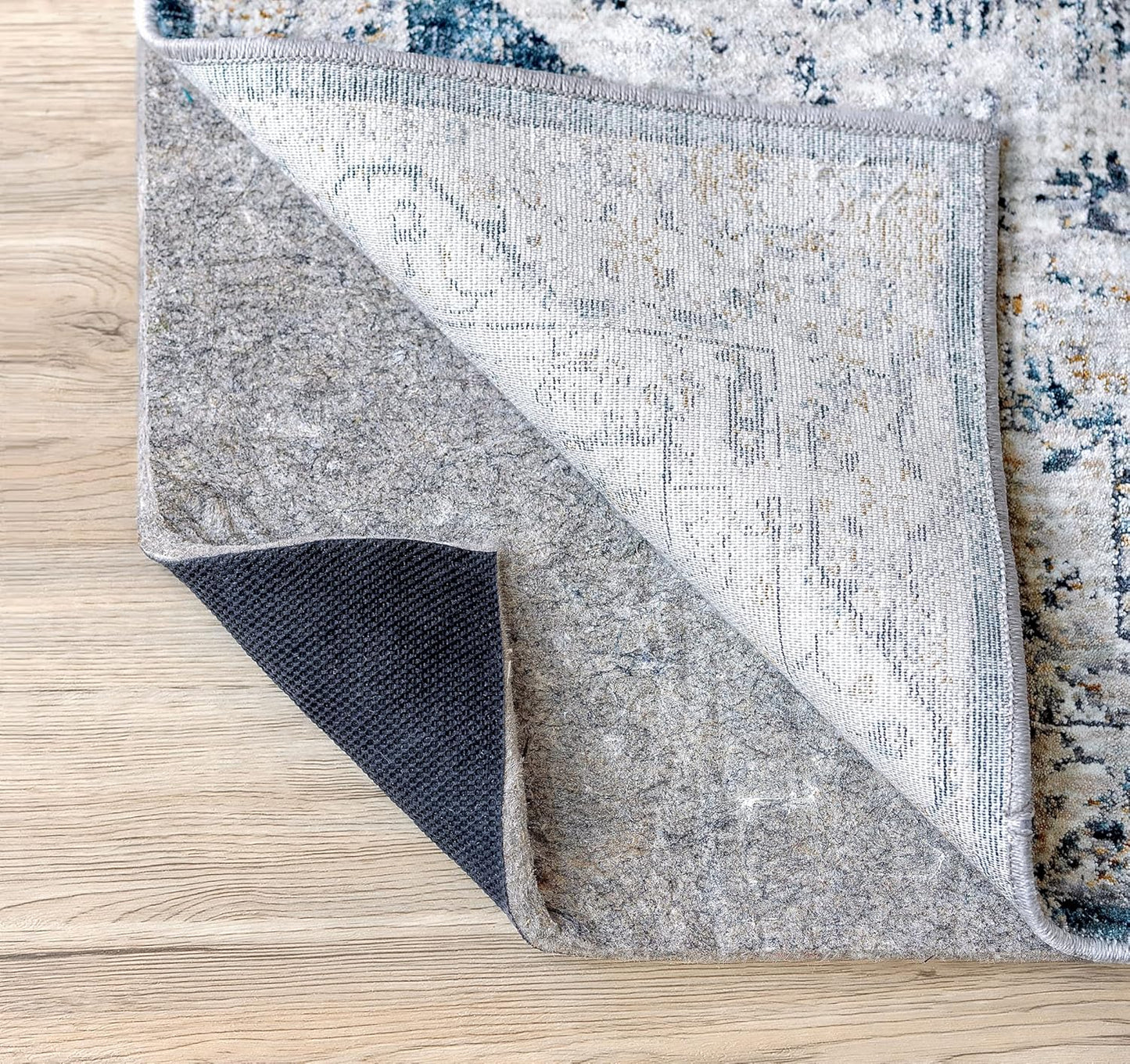 RUGPADUSA - Dual Surface - 4'x6' - 3/8" Thick - Felt + Rubber - Enhanced Non-Slip Rug Pad - Adds Comfort and Protection - for Hard Surface Floors