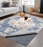 Non-Slip Rug Pads 1/4” Thick, 7x10Ft Waterproof Rugs Non Skid Rug Pad for All Floors and Finishes Durable Hardwood Floor Protective Felt Keeps Rugs in Place, Safe and Secure