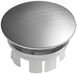 2 Pcs Bathroom Sink Overflow Cover Brushed Nickel Brass Basin Vanity Ceramic Kitchen Trim Replacement Round Caps Dual Layer Insert