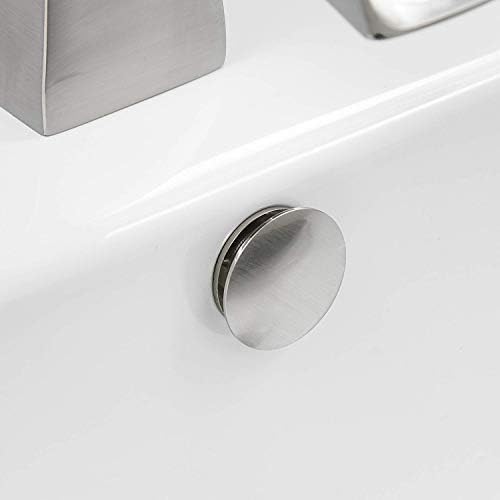 2 Pcs Bathroom Sink Overflow Cover Brushed Nickel Brass Basin Vanity Ceramic Kitchen Trim Replacement Round Caps Dual Layer Insert
