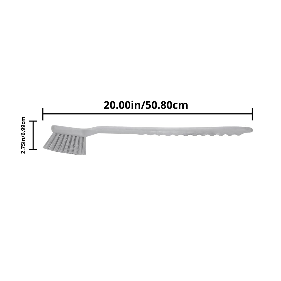 SPARTA 40501EC26 Plastic Large Scrub Brush, Kitchen Brush, Utility Brush With Long Handle For Cleaning, 20 Inches, Pink