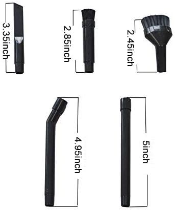 EZ SPARES 7PCS Micro Vacuum Attachment,7 Piece Universal Vacuum Cleaner Attachment, Mini Micro Kit Keyboard Crevice Cleaning Tool Brush Kit