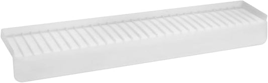 20"x4" Silicone Sink Edge Protector - Splash Guard with Suction Cups & 5° Tilt, Cuttable Edge Guard for Kitchen Sink, Bathroom,Granite & Quartz Countertops(White)