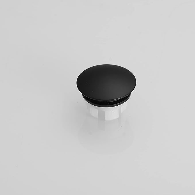 Bathroom Sink Overflow Cover Matte Black Brass Basin Vanity Ceramic Vessel Kitchen Trim Replacement Round Caps Dual Layer Insert, 2 Pack