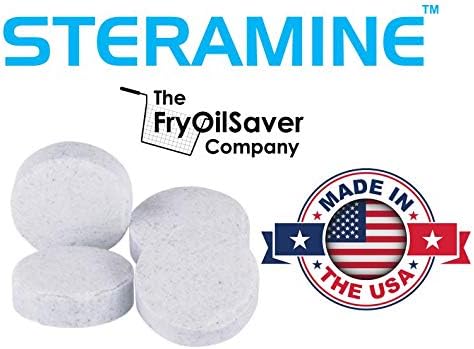 1 Bottle Steramine Sanitizer Tablets - Multi Purpose Steramine Sanitizing Tablets for Food Contact Surfaces in Kitchen, Diners, Hotels, Restaurants & Food Trucks by FryOilSaver Co. (150 Count)