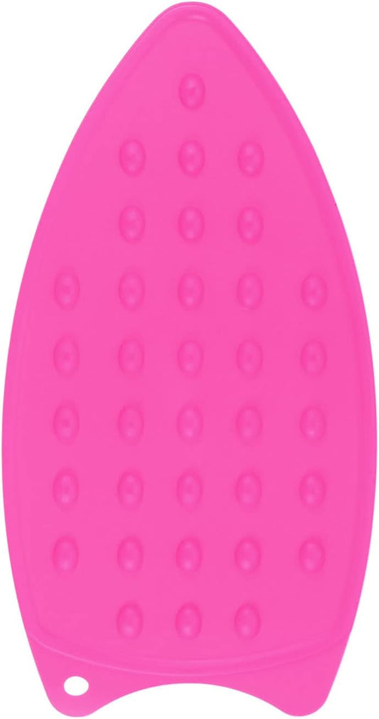 HARFINGTON Silicone Iron Rest Pad, Multipurpose Iron Hot Resistant Mat Iron Rest Plate for Ironing Board Hot Heat Resistant Steam Compact Mat, Fuchsia