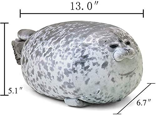 ETAOLINE Chubby Blob Seal Pillow Cute Seal Plush Toy Cotton Stuffed Animals (Small)